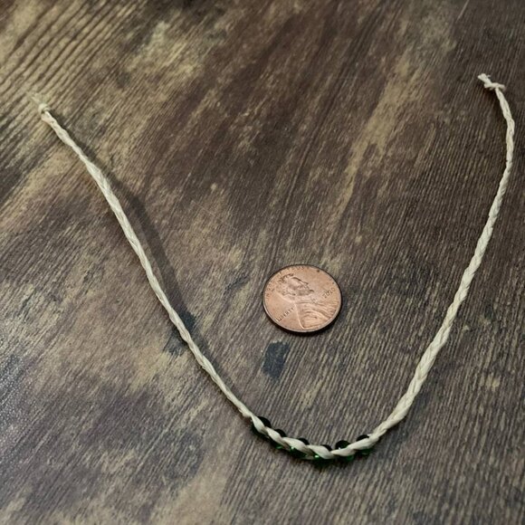 Adjustable Bohemian Friendship Bracelet with Green Glass Beads - Picture 9 of 10